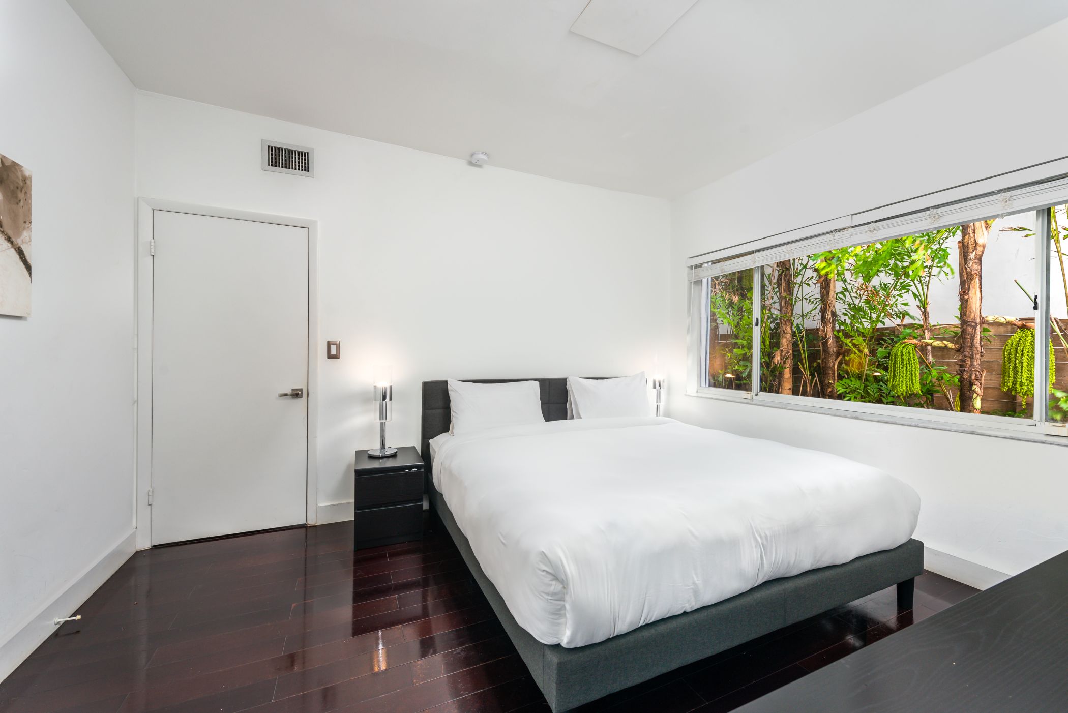 bedroom of a rental mansion Miami