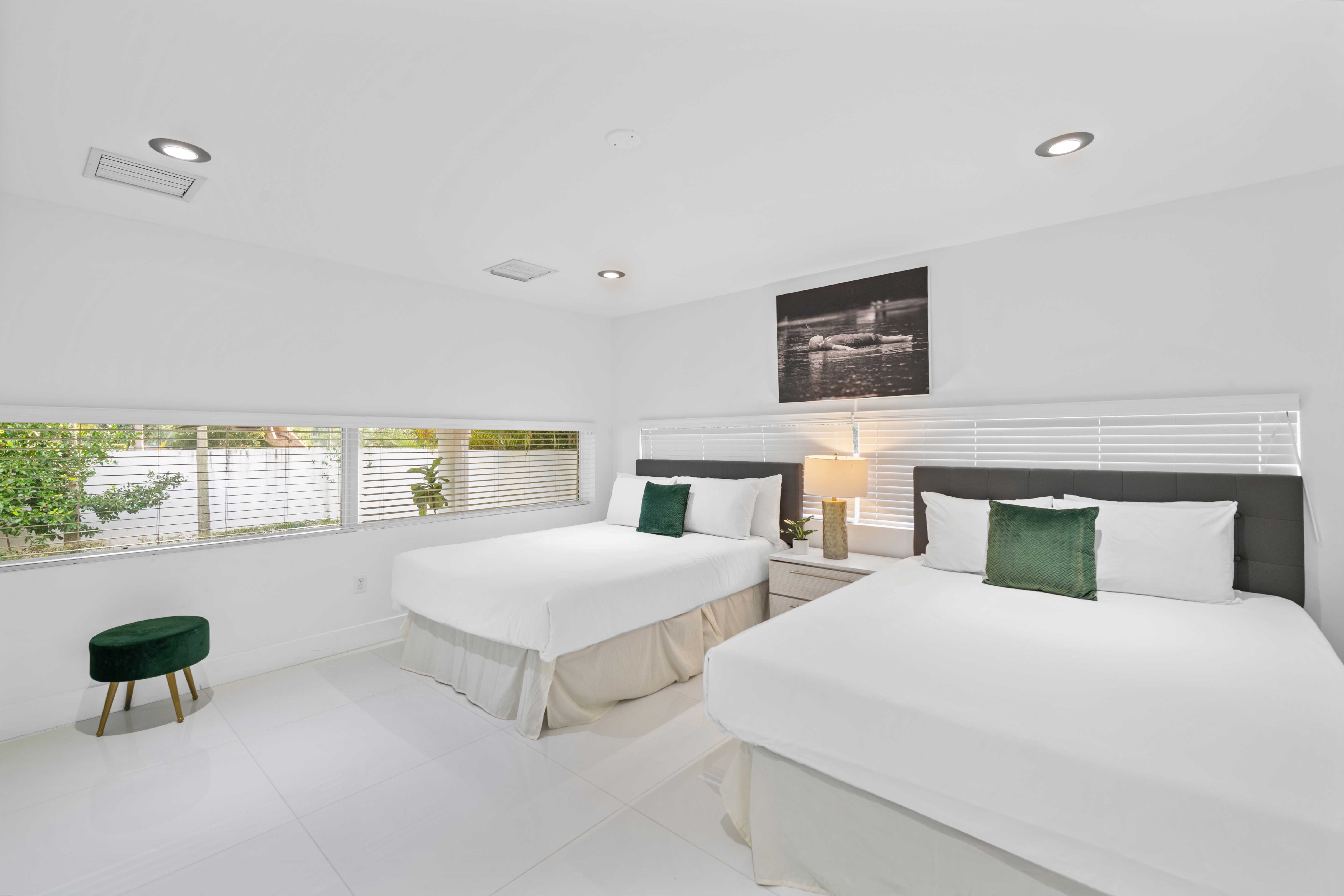 Bedroom of mansion rental Miami