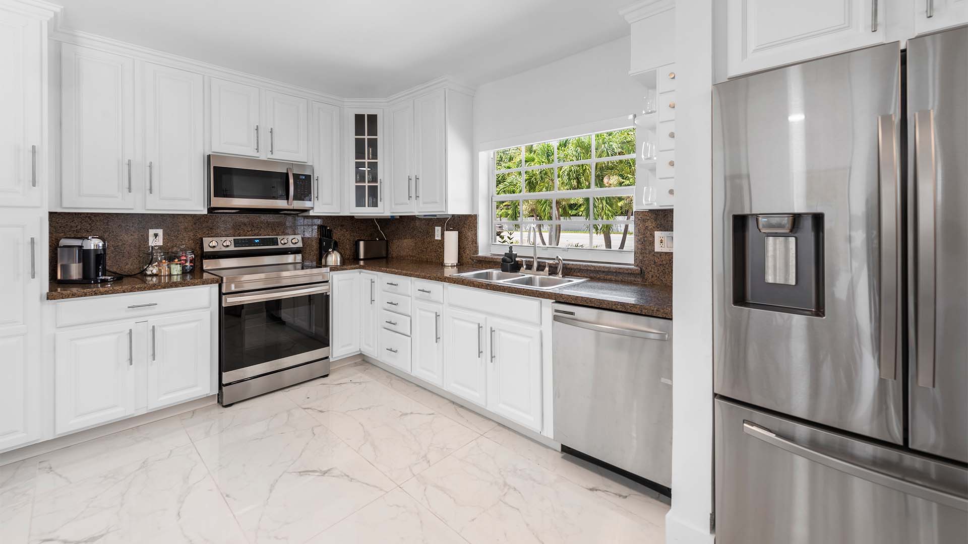 Kitchen of a mansion rental Miami